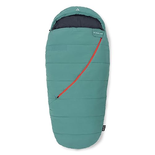 qeedo Buddy Junior Camping Kinderschlafsack - Mumienschlafsack für Frühjahr, Sommer & Herbst - weicher Outdoor-Schlafsack in Eiform für Jungs & Mädchen,...