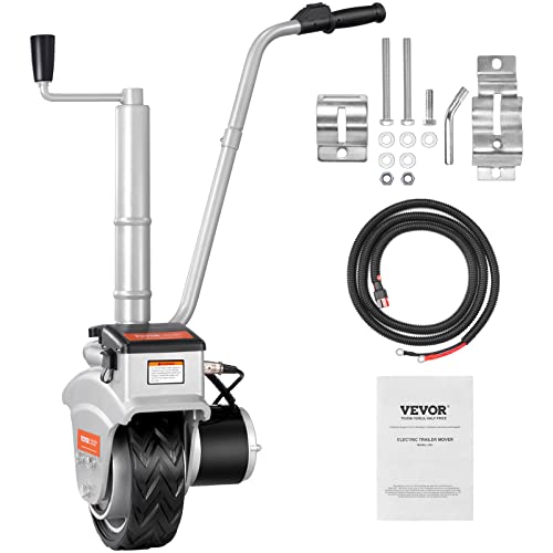 VEVOR Anhänger Stützrad 12V Elektrische Rangierhilfe Max. Anhängelast 2268kg Eletrischesstützrad 30,5-63cm Höhenverstellbar 6,7m/min Geschwindigkeit 20,3cm...