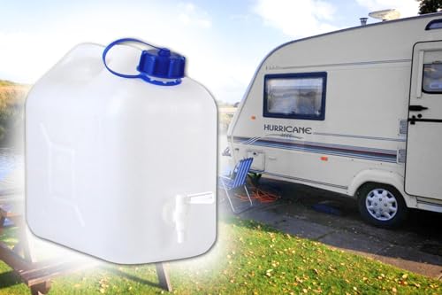 BISOMO Wasserkanister 5 Liter mit Hahn 290 x 130 x 280mm Trinkwasserkanister Wasserbehälter Kanister Camping Reise Wohnmobil Garten